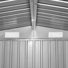 vidaXL Garden Shed Grey Galvanized Steel Large Garden Shed Rectangular