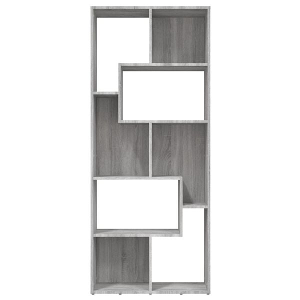 vidaXL Book Cabinet Grey Sonoma Engineered Wood Tall Book Cabinet