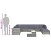 vidaXL Garden Furniture Set Grey
