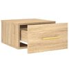 vidaXL Wall-mounted Bedside Cabinet Set of 2 Sonoma oak Engineered wood