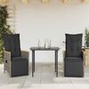 vidaXL Reclining Garden Chair Set of 2 Grey