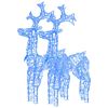 vidaXL Reindeer Christmas Decoration Set of 2 Blue Acrylic