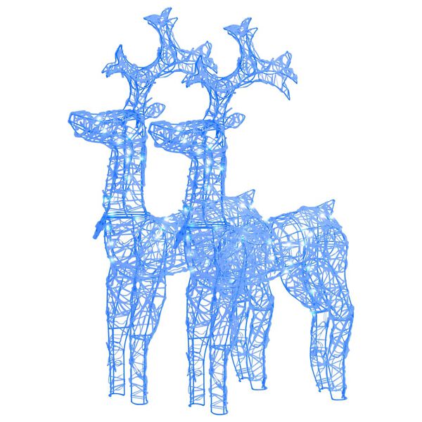 vidaXL Reindeer Christmas Decoration Set of 2 Blue Acrylic