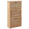 vidaXL Shoe Organizer Natural Solid walnut wood and plywood Medium