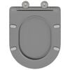 vidaXL Quick Release Toilet suitable for Seat Gray 44 x 36.4 x 3.4 cm