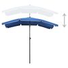 vidaXL Garden Parasol Azure Blue Polyester, Steel Medium Tiltable
