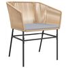 vidaXL Garden Chair Brown PE Rattan, Powder-Coated Steel Standard