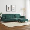 vidaXL Sofa Bed Dark Green Velvet (100% polyester), wood, plastic, foam