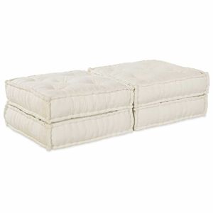 vidaXL Modular Sofa 2 pcs Cream 55.12 x 27.56 x 14.17 in Fabric