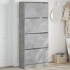 vidaXL Shoe Cabinet Concrete Gray Engineered Wood Tall Shoe Cabinet
