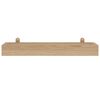 vidaXL Wall Shelf Teak Solid Teak Wood 23.6 in Wall Mounting Rustic