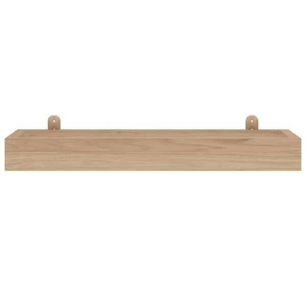 vidaXL Wall Shelf Teak Solid Teak Wood 23.6 in Wall Mounting Rustic