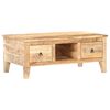 vidaXL Coffee Table Natural Rough Mango Wood Medium Coffee Table