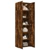vidaXL Storage Cabinet Smoked Oak 27.6"x16.7"x88.6" Engineered Wood