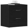 vidaXL Bedside Cabinet Black Oak Engineered Wood Bedside Cabinet