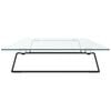vidaXL Monitor Stand Black 39.4"x13.8"x3.1" Tempered Glass and Metal
