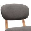 vidaXL Bar Chair Set of 2 Light Grey, Beech