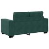 vidaXL Sofa 3 pcs Dark Green Linen-blend Fabric