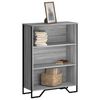 vidaXL Bookcase Grey Sonoma Engineered Wood Medium Bookcase