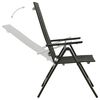 vidaXL Garden Chair Set of 2 Black Aluminum, Textilene Standard