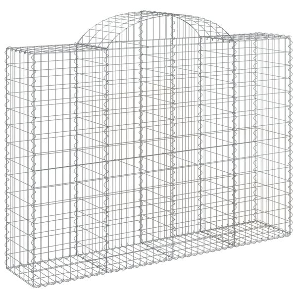 vidaXL Gabion Basket Set of 18 Silver Galvanized iron Large Durable