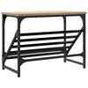 vidaXL Shoe Rack Sonoma Oak Engineered Wood 23.6 x 11.8 x 17.7 in
