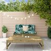 vidaXL Garden Lounge Set Natural Pine Impregnated Pine Wood 2-seater