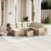 vidaXL Garden Sofa Set Beige