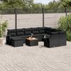 vidaXL Garden Sofa Set Black