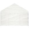 vidaXL Gazebo With Roof White Polyethylene, Galvanized Steel Large