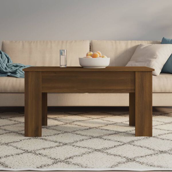 vidaXL Coffee Table Brown Oak Engineered Wood 39.8 x 19.3 x 20.5 in