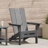 vidaXL Folding Adirondack Chair Light Grey 31.69 x 29.33 x 36.22 in