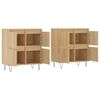 vidaXL Sideboard Set of 2 Sonoma oak Engineered wood, metal