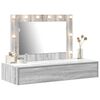 vidaXL Dressing Table Grey 39.37 x 15.75 x 27.56 in Engineered Wood