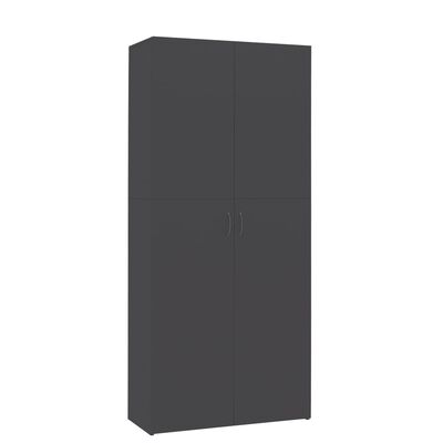 vidaXL Shoe Cabinet Gray 31.5"x14"x70.9" Chipboard