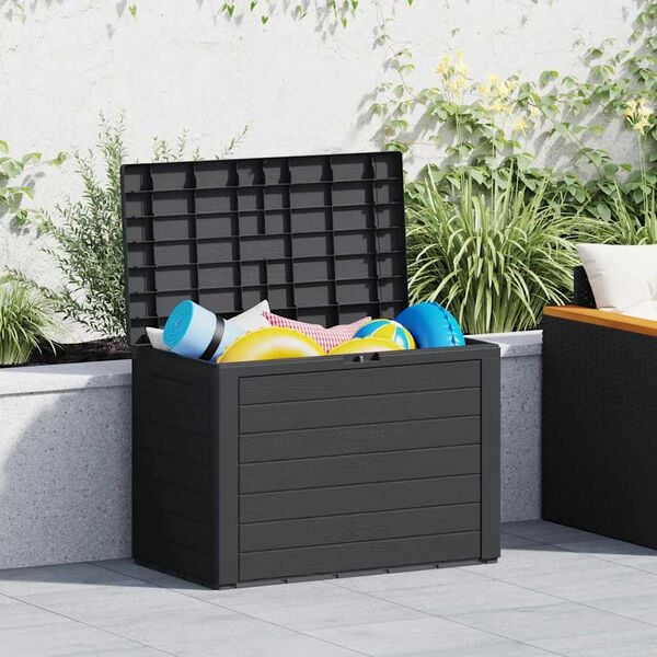 vidaXL Storage Box Anthracite Polypropylene 30.7x17.3x21.7 in