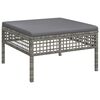 vidaXL 5 Piece Patio Lounge Set with Cushions Grey Poly Rattan
