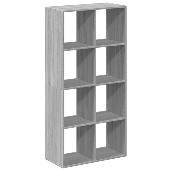 vidaXL Room Divider Bookcase Gray Sonoma Engineered Wood