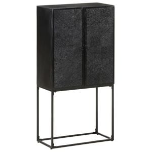 vidaXL Sideboard Black Solid acacia wood Medium Sideboard Rectangular