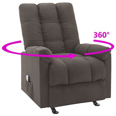 vidaXL Recliner Taupe Fabric