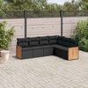 vidaXL Garden Sofa Set Black