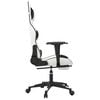 vidaXL Gaming Chair White and Black Faux leather, metal, plywood, foam