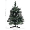 vidaXL Artificial Christmas Tree Green with white flocking PVC, plastic