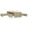 vidaXL Nesting Coffee Table Set Sonoma oak Engineered wood