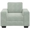 vidaXL Sofa Chair Light Gray Velvet, Plywood, Steel, Plastic Single