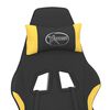 vidaXL Gaming Chair Black and Yellow