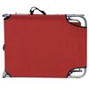 vidaXL Sunlounger Red Powder-coated aluminum Standard
