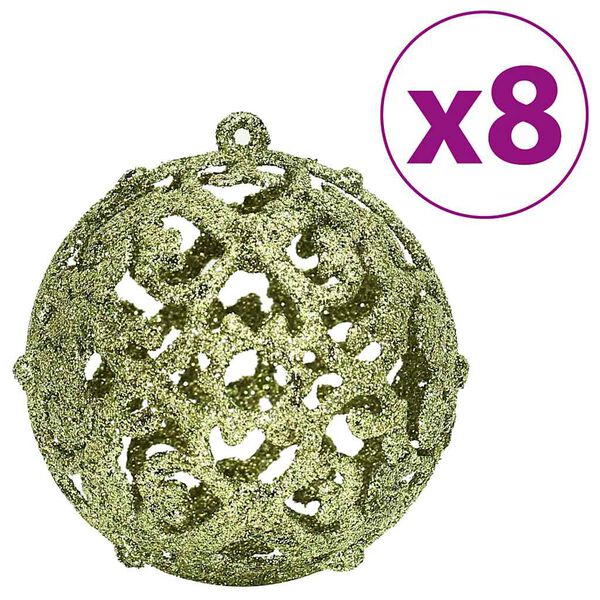 vidaXL Christmas Bauble Set of 100 Light green Polystyrene