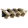 FMD Floating Shelf Artisan oak and glossy black Melamine-covered chipboard