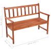 vidaXL Garden Bench Brown, Grey Solid Acacia Wood, Polyester 47.2 in